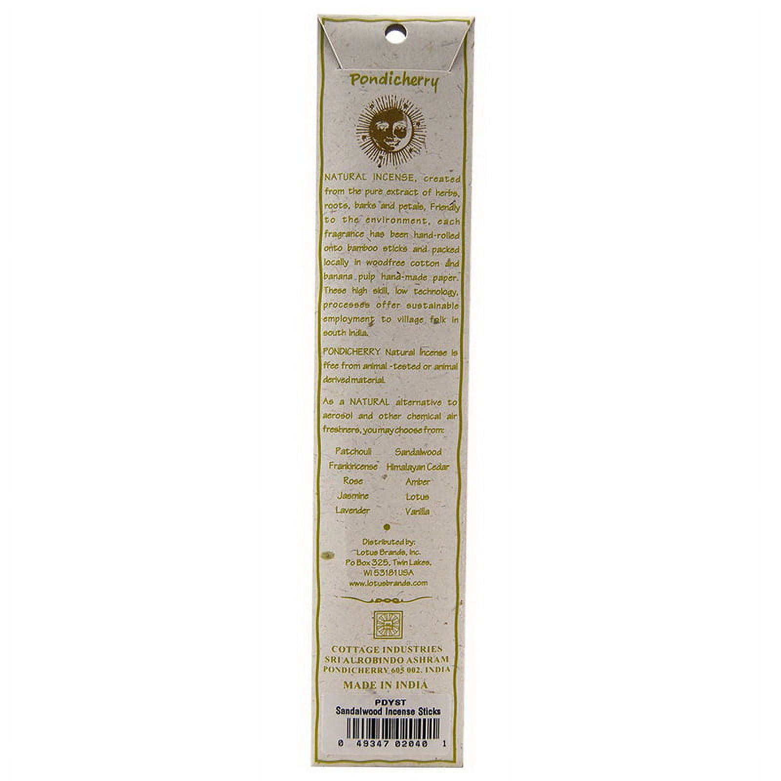 Pondicherry Natural Sandalwood Incense Sticks 15 count