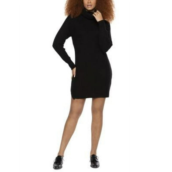Black Tape Raglan Sleeved Turtleneck Sweater Dress Black XS