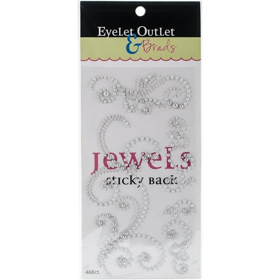 Eyelet Outlet Adhesive Pearl Swirls 468/Pkg-Silver