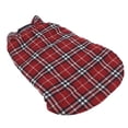 thumbnail image 3 of Chaqueta de invierno para perro, con protección para el pelo, elegante y abrigada, a cuadros rojos, para perros medianos y grandes, talla 7XL, 3 of 14