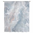 thumbnail image 2 of Light Blue Marble Sheer Curtains 96 Inches Long, Modern Abstract Ombre Minimalism Art Light Filering Curtains, Privacy Drapes Simi Floor to Veiling Curtain for Living Room Large Window Treatment, 2 of 9