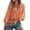 Orange, variant on Women's Bohemian Holiday Printed V Neck Long Sleeve Shirt With Tie
