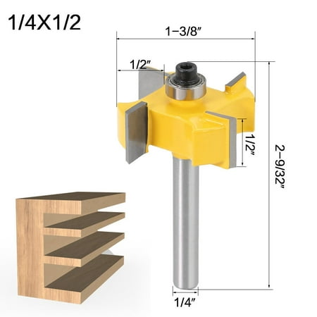 

T type Router Bit 6mm Shank Wood Milling Cutter with Bearing for Woodworking
