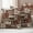 Brown, variant on Country Patch Plaid Outdoor Waterproof Pillow Covers, Brown Farmhouse Retro Bear Deer Cabin Decorative Square Throw Pillowcase Sofa Cushion Sham for Patio/Couch/Chair, 24"x24" 2 Pack