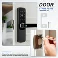 thumbnail image 5 of Deadbolt Strike Plate, Adjustable Door Strike Plate with Screws Stainless Steel White, 5 of 6