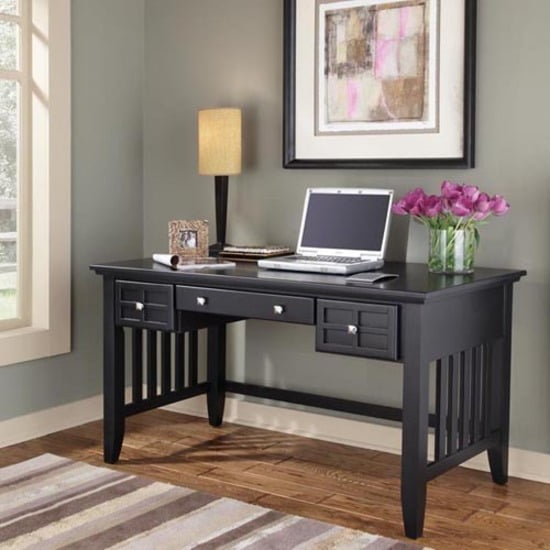 Cottage Oak Executive Desk and Hutch