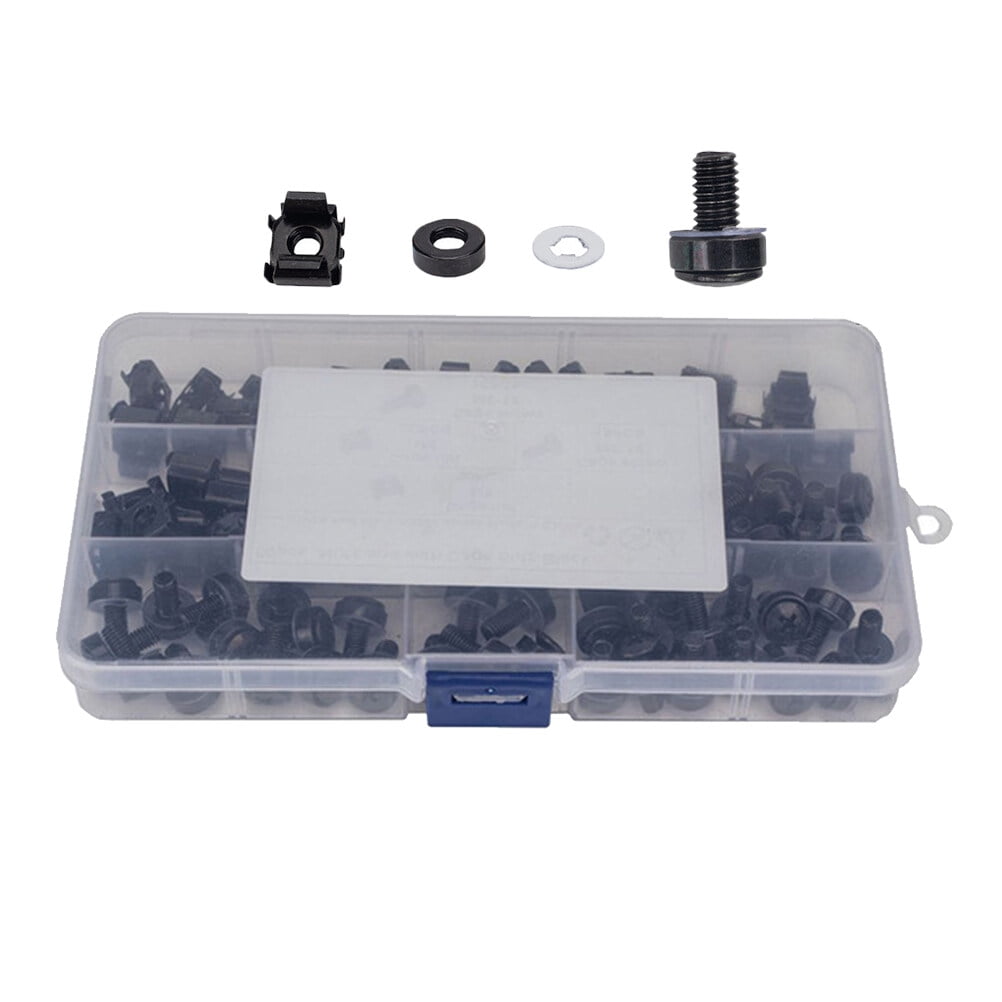 ULTNICE Hardware Nuts Cage Nuts Rack Screws Black 1 Set