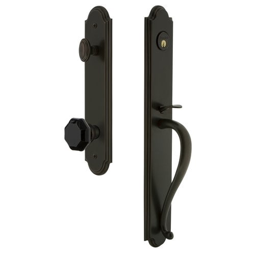 Grandeur 852377 Arc Solid Brass Rose Dummy Full Plate 'S' Grip Handleset - Nickel