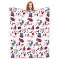thumbnail image 5 of LNWH Colorful Terrazzo Stone Texture Pattern Throw Blanket, Flannel Sofa Blankets for All Seasons, 60"x50", 5 of 8