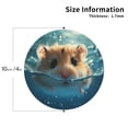 thumbnail image 2 of Lsque Cute Swimming Guinea Pig Pattern 4" Drink Coasters Set of 4, PVC Leather Absorbent Coasters, Table Coaster Set Decorative Coffee Cup Coasters Housewarming Gift -Round Shape, 2 of 6