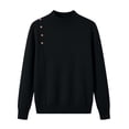 thumbnail image 4 of Women’s Long Sleeve Mock Neck Pullover Tops, Shoulder Button Detail Fall Winter Sweatshirt Top,Sizes M-2XL, 4 of 4
