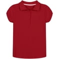 thumbnail image 1 of Polo Nautica para niñas, uniforme escolar, manga corta, color rojo 8-10, 1 of 1