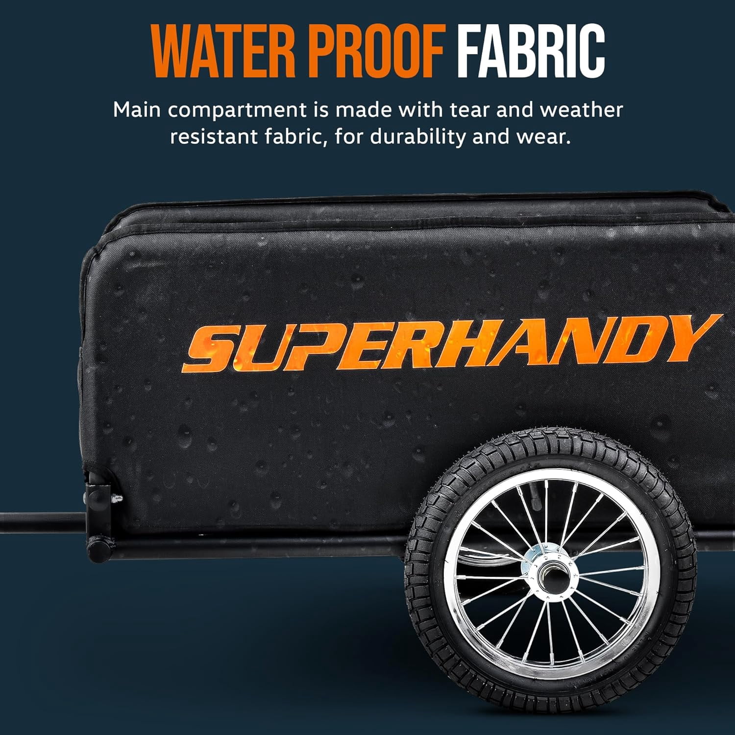 SuperHandy Scooter Cargo Trailer - 155 lbs Capacity, Tool-Free Setup, Fits GUT112/GUT140/GUT142 Scooters