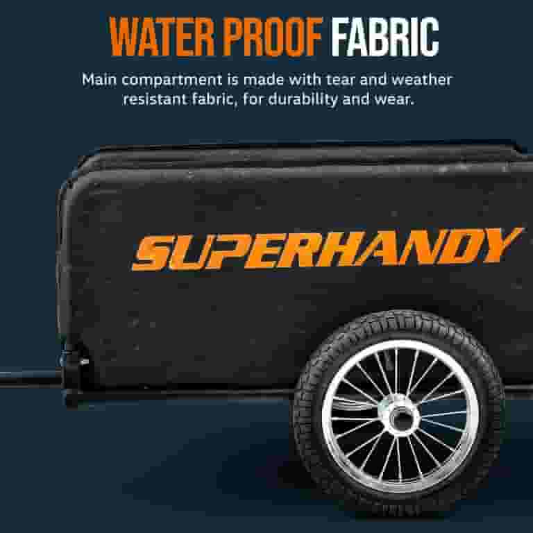 SuperHandy Scooter Cargo Trailer - 155 lbs Capacity, Tool-Free Setup, Fits GUT112/GUT140/GUT142 Scooters
