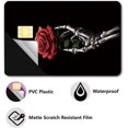 thumbnail image 3 of Black Debit Card Skin Credit Card Skin Credit Card Sticker Covers No Bubble Slim Small Chip Personalized Bank Card Decal PVC Removable Transportation Key Card Skeleton Hand Rose 7.3x5.4Inch, 3 of 6