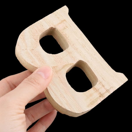Family Street Wood B Shaped Retro Style Door Plate Letter