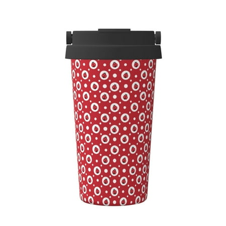 

Junzan Ladybugs And White Dots for Stainless Steel Vacuum Insulated Tumbler - Reusable Insulated Cold Brew Iced Coffee Cup Thermos -Gifts for Women Men Him Her