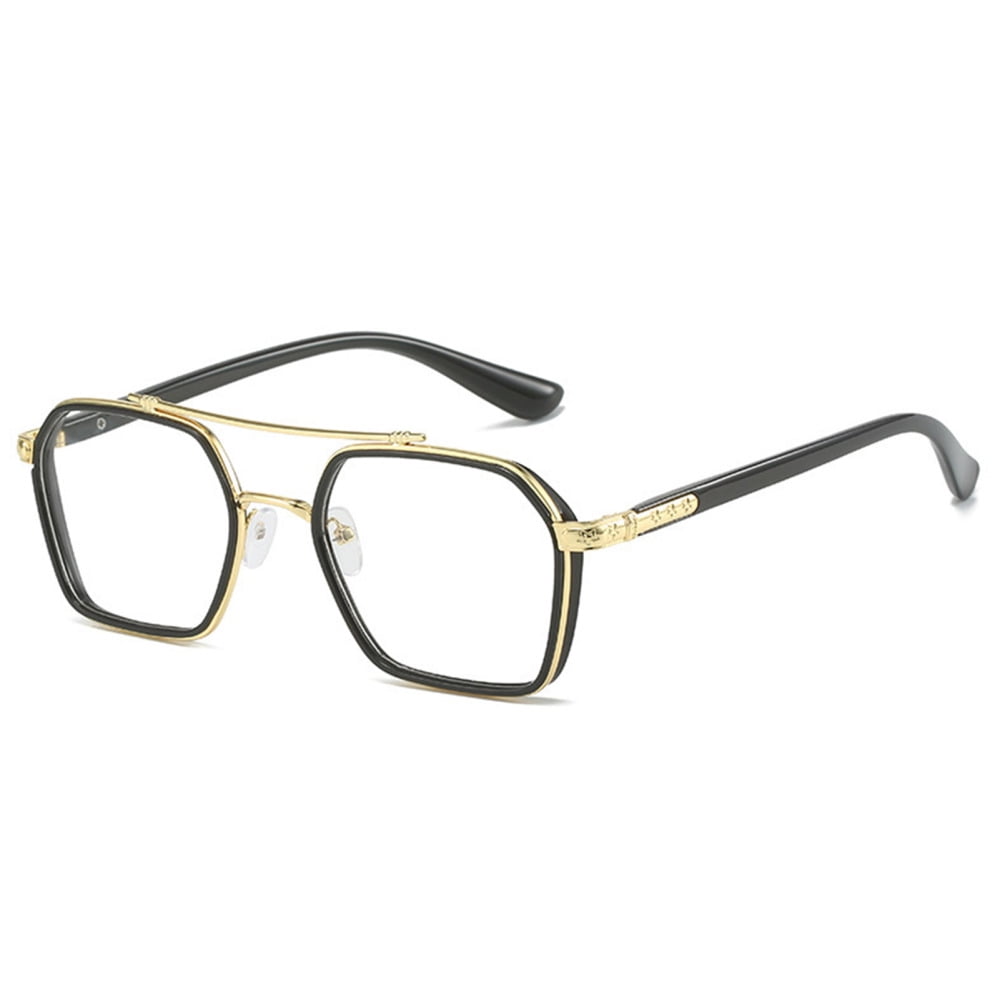 Retro Larg Double Bridge Glasses High Definition Vision Comfortable to