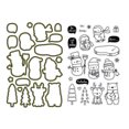 thumbnail image 1 of Wdftyju 2 uds DIY lindo muñeco de nieve de Navidad sello troquel de corte de Metal sello de silicona (C) Wdftyju 4xy6lw6nt9zt2vv3D03, 1 of 7