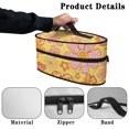 thumbnail image 5 of HELLHERO Daisy Floral Pattern Portable Steamer Travel Organizer Large Size Easy to Store and Carry Compatible with Full-Size Irons and Accessories, Case Only, 5 of 6