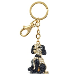 Aqua79 Sparkling Cat Keychain – Silver Rhinestone Charm With Lobster Clasp For Keys, Bags & Gifts