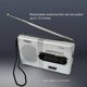 thumbnail image 5 of INDIN BC-R21 AM/FM Dual Band Radio Receiver Portable Player Built-in Speaker with a Standard 3.5MM Headphones Jack Silver grey, 5 of 5