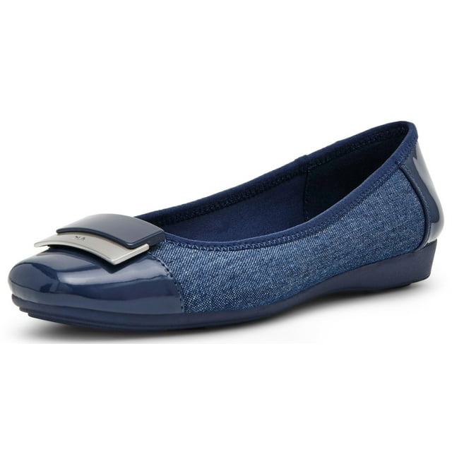 Zapatos Anne Klein UNA Flat para mujer de mezclilla oscura