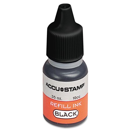 Dye Ink Refill Bottle - Consolidated Stamp 090684 ACCU-STAMP Gel Ink Refill, Black, 0.35 oz Bottle