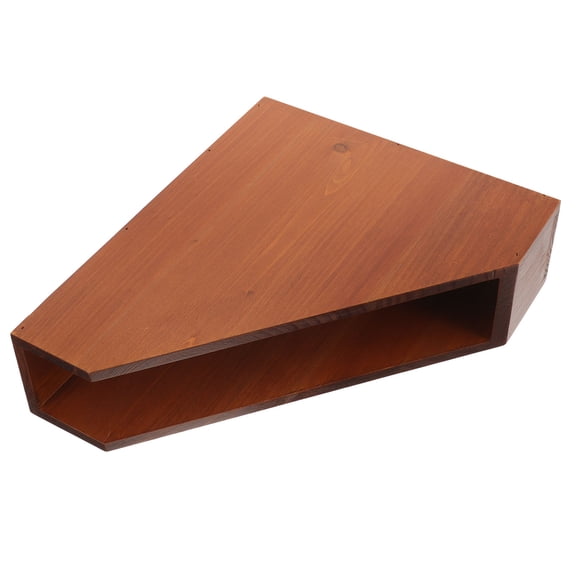 MERRYHAPY Elegant Brown Wooden Desk Organizer for Efficient Desktop Organization