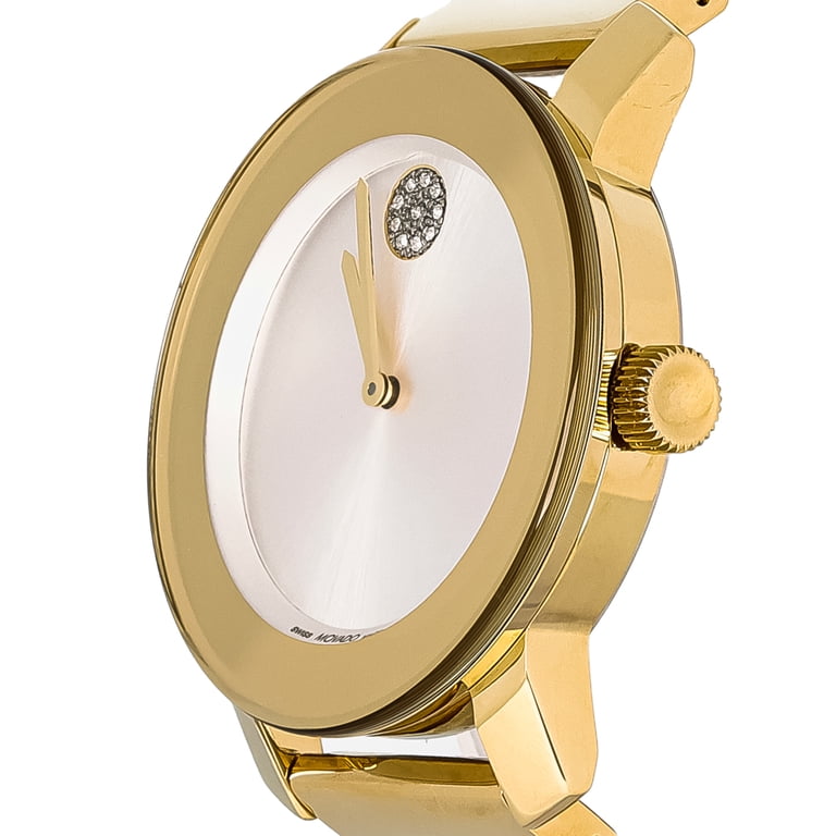 Authentic Movado Bold Yellow Gold Plated Steel Women