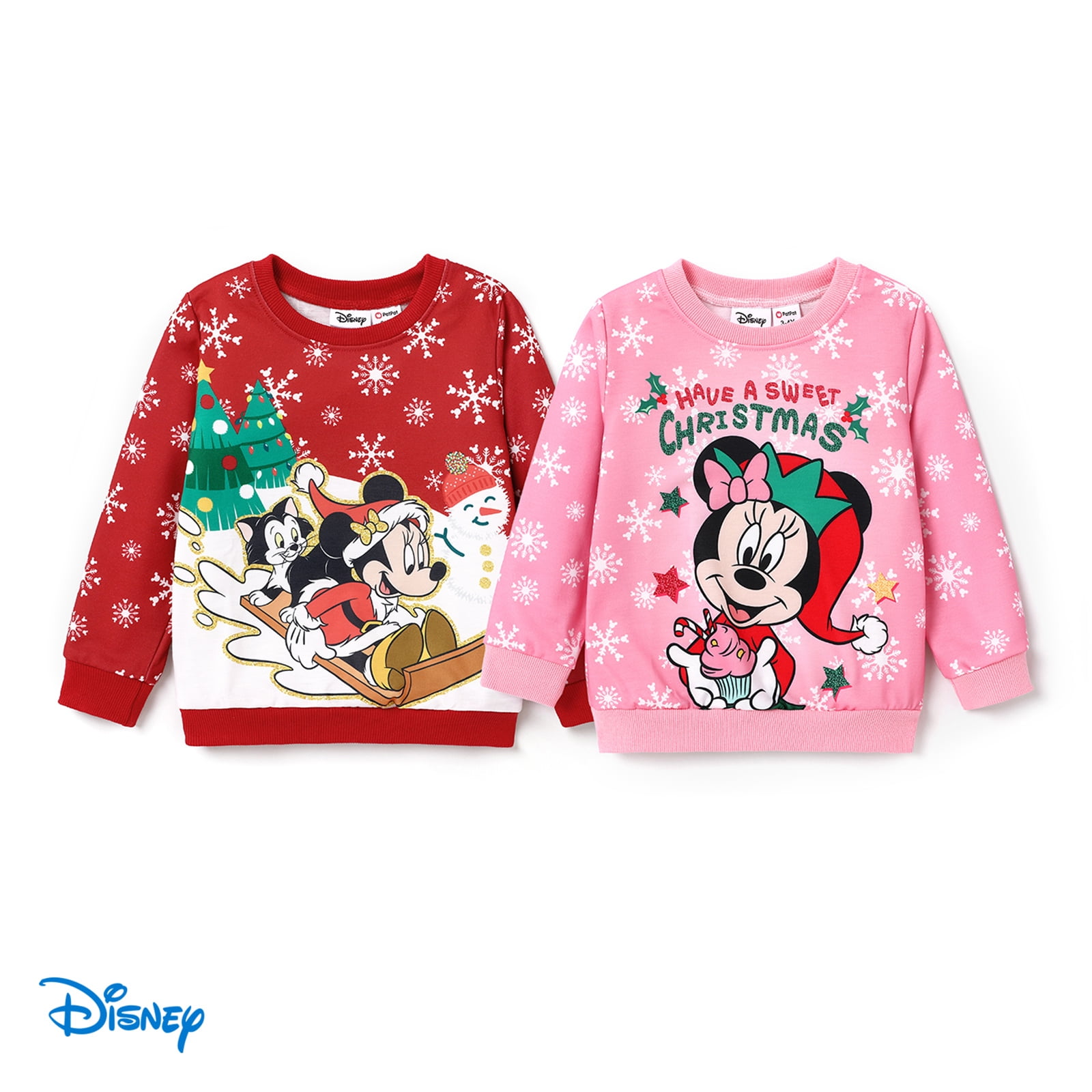 Disney Minnie Mouse Toddler Girl Sweatshirt Sweet Christmas