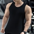 thumbnail image 2 of KeShDi Men's Gym Tank Tops Plus Size Men's Summer Loose Sports Casual Fitness Training T-Shirt Base Layer Top Black 4X, 2 of 7