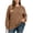 Khaki, variant on cocolona Womens Plus Size Sweaters Oversized Crew Neck Long Sleeve Ribbed Shirts Casual Fall LightWeight Tops