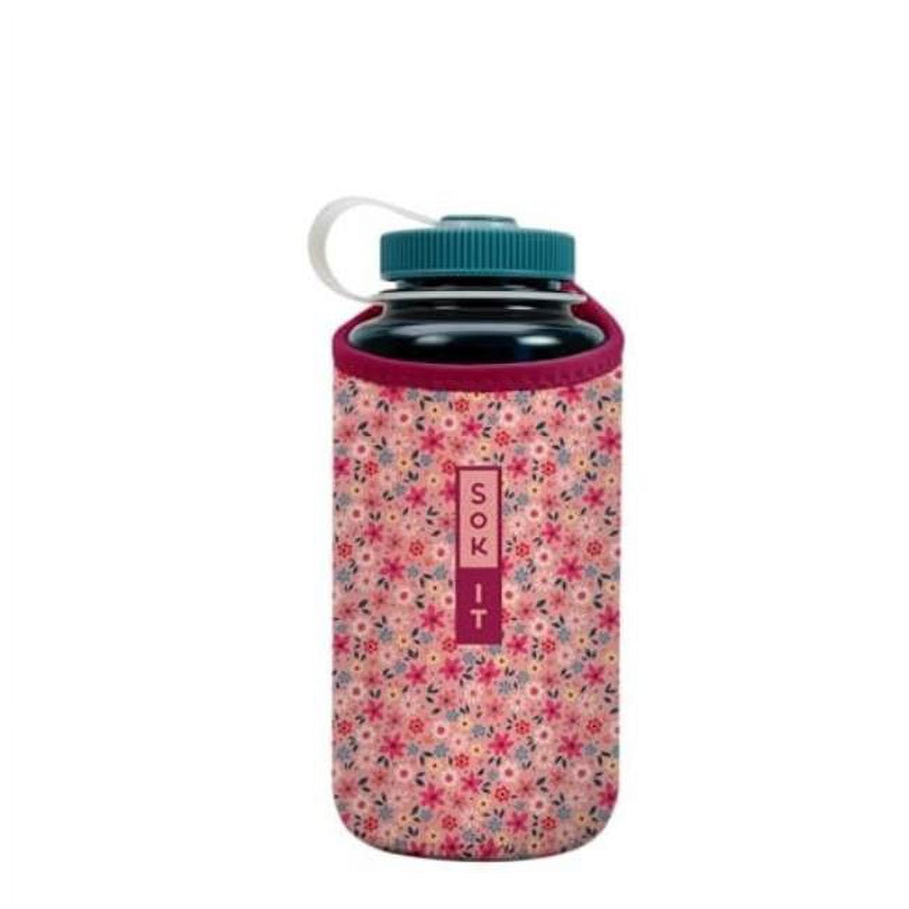 Custodia Termica per Borsa Porta Bottiglia D'acqua in Neoprene con Tracolla Custodia Impermeabile per Bottiglia D'acqua da 1 Litro per Uso Esterno (BLACK
