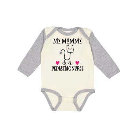 

Inktastic Pediatric Nurse Mommy Gift Baby Girl Long Sleeve Bodysuit