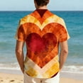 thumbnail image 3 of TaTaai Valentine's Day Print Short Sleeve Shirt, Men's Casual Lapel Button Down, Romantic Beach Wear Gift, 3 of 7