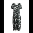 thumbnail image 4 of Vestido Camisero Informal de Verano para Mujer, Holgado, de Corta, Estilo Camuflaje, con Bolsillo Gris XXL, 4 of 8