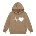 thumbnail image 6 of Ruyang Hoodie for Girls Heartbeat Heart Print Lightweight Long Sleeve Pullover Sweatshirt Toddlers Back to School Clothes, 6 of 6