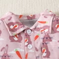 thumbnail image 7 of KAUOD Boys Toddler Easter Lapel Neck P𝐨lo Shirt for Boys Cute Bunny Shirt Button Down Tee with Pocket Short Sleeve Tops, 7 of 7