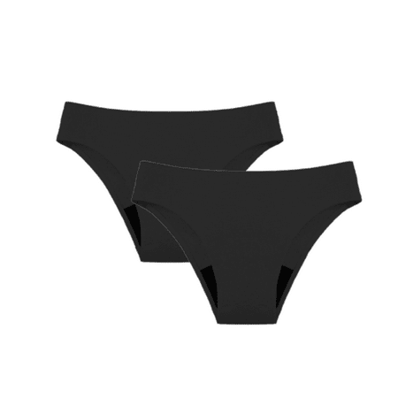 Period Swimwear Menstrual Leakproof Bikini Bottom Absorbent Pants High Waist Swimming Trunks for Teenagers Women Black XXXL  2-Pack
