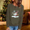 thumbnail image 2 of Tops de mujer Camisas Blusas Elegantes Camisas casuales de manga larga Cuello redondo de Navidad Ajuste ligero Túnica de otoño Top Otoño Odeerbi ODB-5, 2 of 6