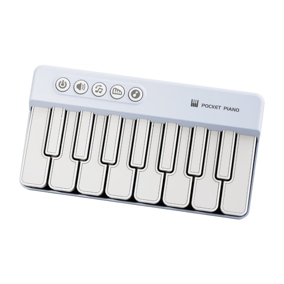 Piano de bolsillo ligero, piano musical de bolsillo, juguete, órgano electrónico multifuncional para Azul