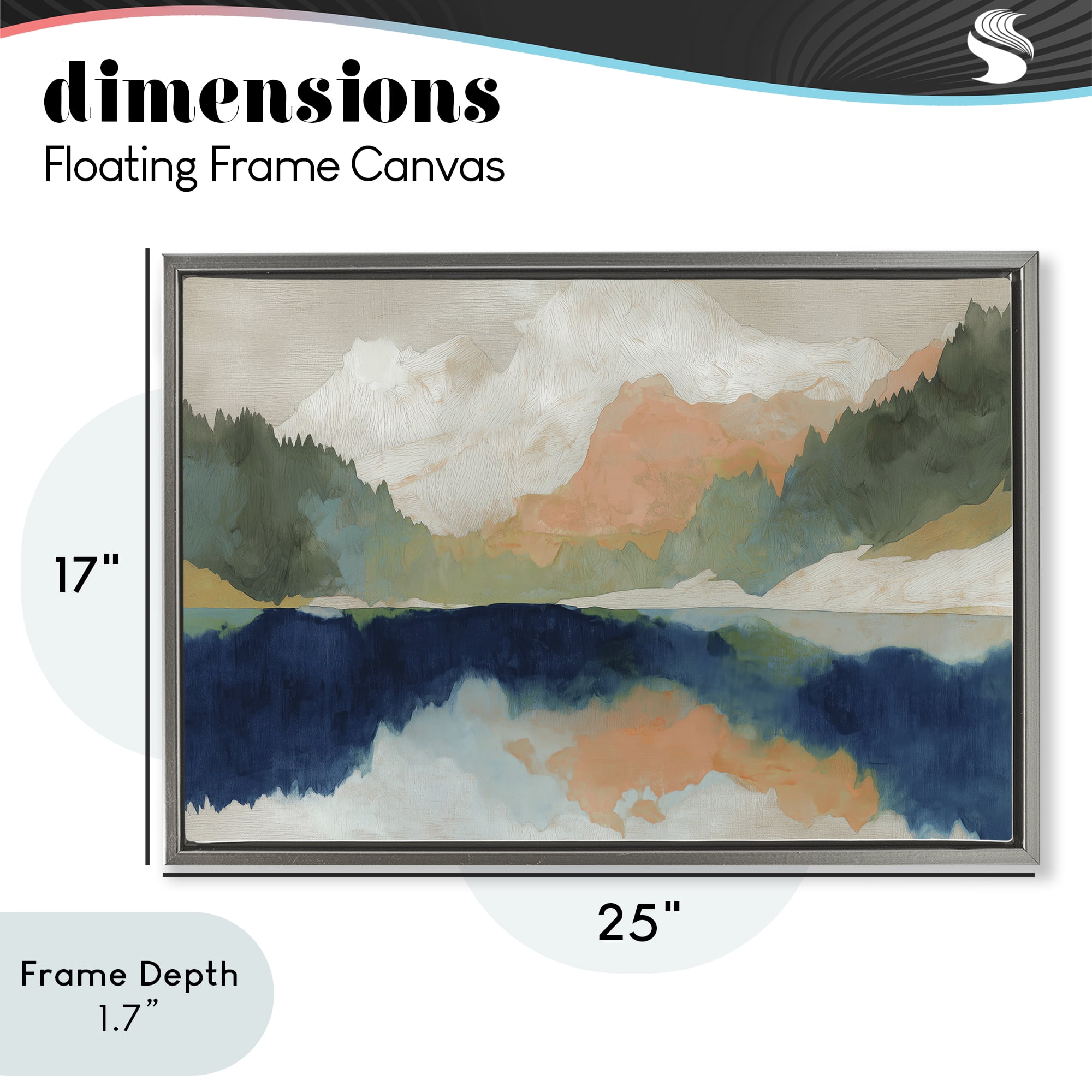 Stupell Industries Alpine Autumn Lake Reflection Gray Framed Floater Canvas Wall Art, design by Chromatic Storm Studio