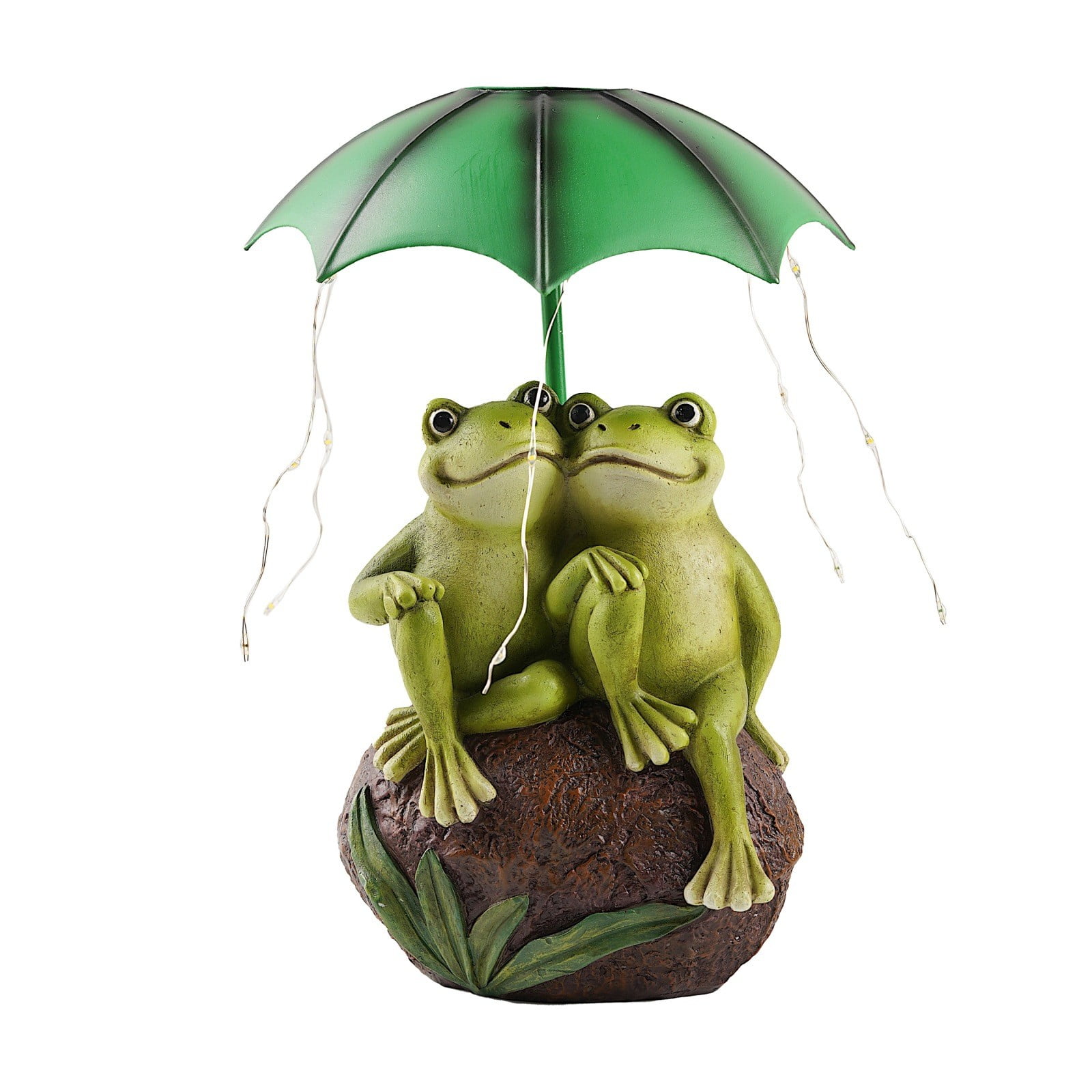Matoen Garden Decor Statue, Solar Frog with LED Lights - Outdoor Figurine for Lawn Decoration, Gifts for Mom, Handcrafted Resin Sculpture -Garden Lovers/Mothers Day/Christmas Day Gift