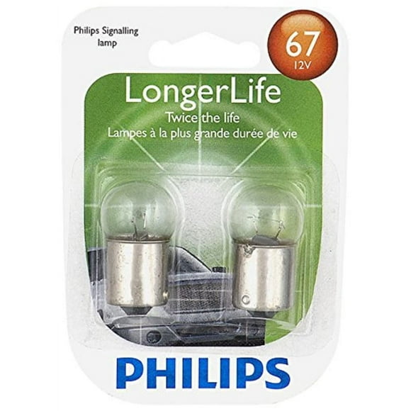 Bombilla de automóvil Philips 67 LongerLife Miniature, paquete de 2 unidades, 12 V