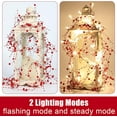 thumbnail image 2 of Viworld 2 Pack 16.4FT Christmas Gold Pearl String Lights 50LED Lighted Berry Beaded Garland Festive Indoor Xmas Decoration Warm Lights for Bedroom Mantel Wedding Party Decor Battery Operated (Red), 2 of 7