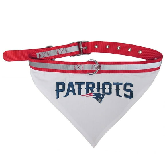 Pets First NFL New England Patriots Dog Bandana with Collar - Licensed, Reflective, Adjustable Pet Scarf Bandana