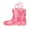 Hot Pink, variant on Rain Boots Toddler Boy Cars Toddler Rain Boots, Baby Kids Easy-on Anti-Slip Rain Shoes for Boy Girl Rain Boots Toddler Girl Pink Toddler Boots for Boys