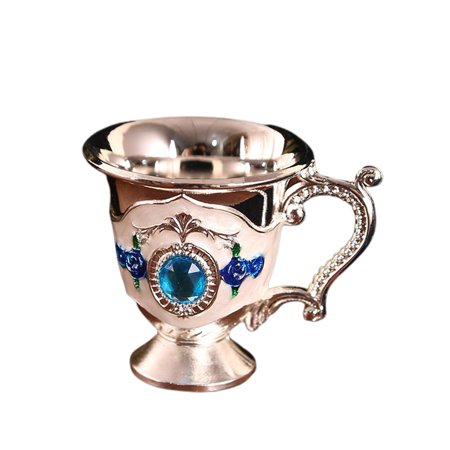 

Suyin Mini Spirits Wine Glases Cup Alloy Portable Personalized Diamond Pattern 30ml
