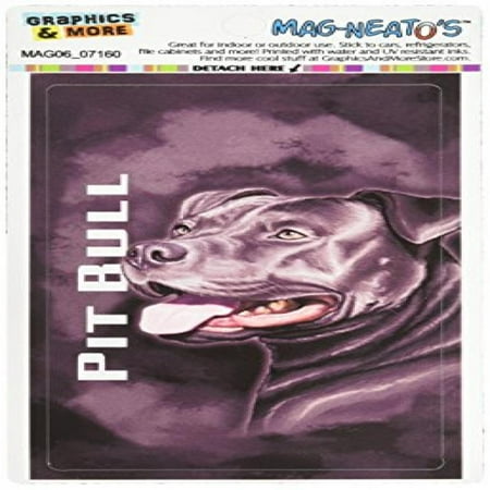 Graphics and More MAG06_07160 Pit Bull Gray Pitbull American Staffordshire Terrier Dog Pet Mag-Neato's Car Refrigerator Locker Vinyl